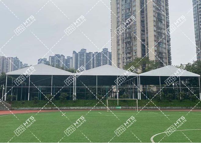 烨体育篷房给你稳稳的课堂体验qy球友会大雨、强风也不怕华(图3)